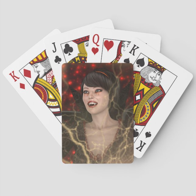 Baraja De Cartas Dama vampiro (Reverso)