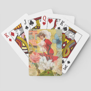 Baraja De Cartas Dama Victoriana Mujer Elegante Rica Ilustración Ro
