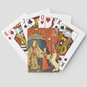 Baraja De Cartas Dama y Unicornio Tapiz Medieval: Arte Francés