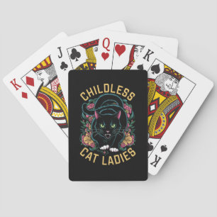 Baraja De Cartas Damas Felinas sin Hijos 2024 Feminista