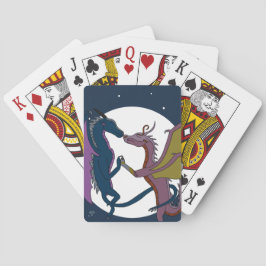 Baraja De Cartas Dancing Fantasy Dragon Love Mystical Illustration 