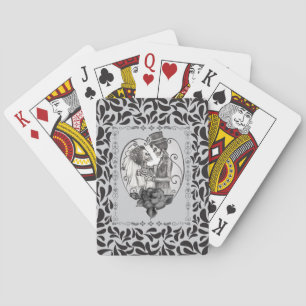 Baraja De Cartas Danza de bodas de pareja de amor esqueleto