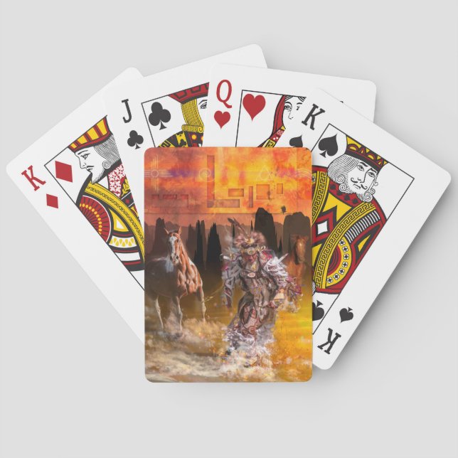 Baraja De Cartas Danzante nativo americano ROLLING THUNDER (Reverso)
