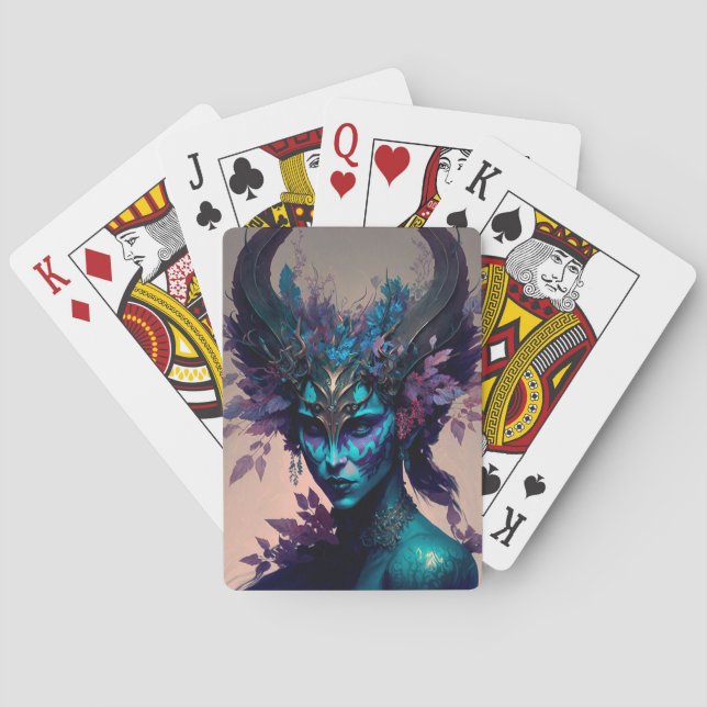 Baraja De Cartas Dark Elf Fantasy Art (Reverso)