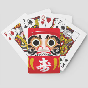 Baraja De Cartas Daruma (encanto tradicional japonés de buena suert