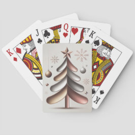 Baraja de cartas de árbol de Navidad en rosa oro