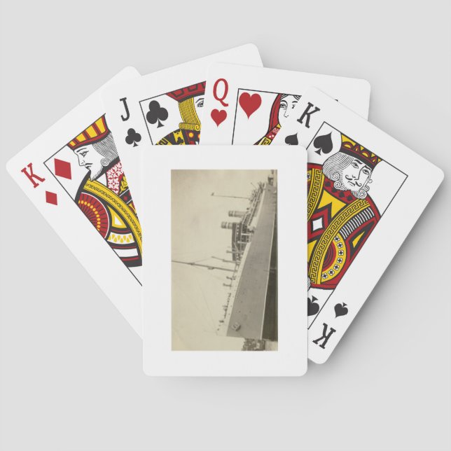 Baraja de Cartas de Barco de Estilo Antiguo | Foto (Reverso)