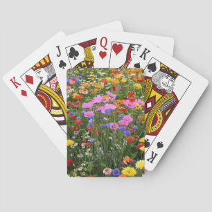 Baraja de Cartas de Campo Lleno de Flores Silvestr