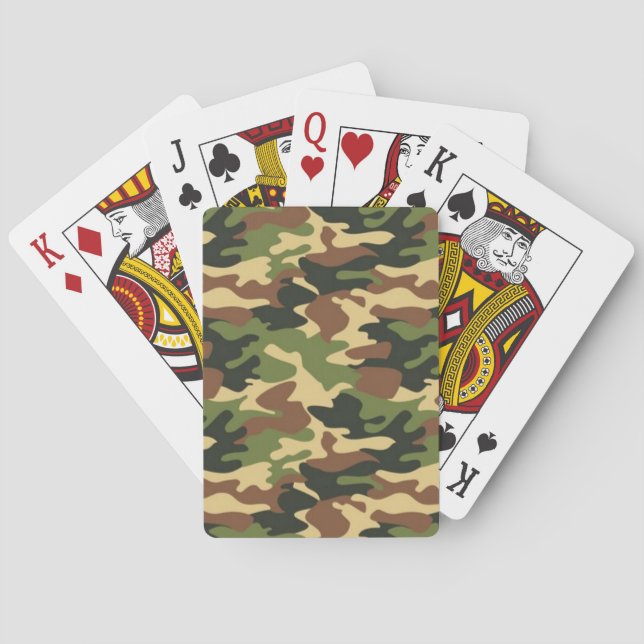 Baraja De Cartas de camuflaje (Reverso)