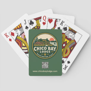 Baraja de cartas de Chico Bay Lodge con código QR