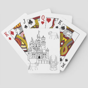 Baraja de Cartas de Colorear Castillo