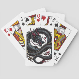 Baraja de Cartas de Juego con Diseño de Dragón – T
