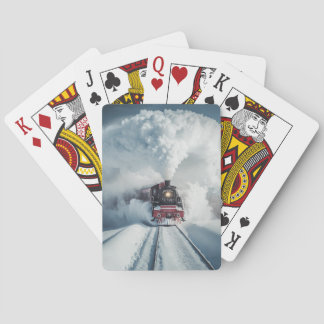 Baraja de Cartas de Locomotora de Vapor