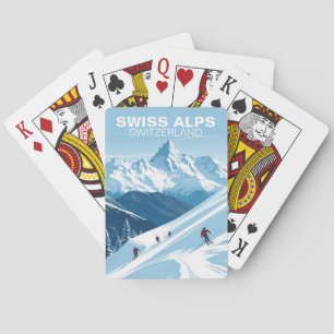 Baraja de Cartas de los Alpes Suizos Suiza Vintage