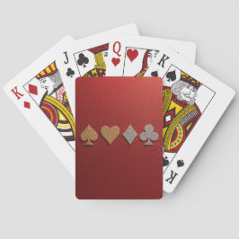 Baraja de Cartas de Lujo Roja Oro Plata