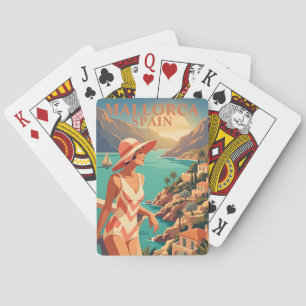 Baraja de Cartas de Mallorca Arte de Viaje Vintage