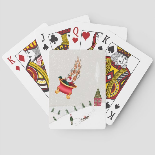 Baraja de Cartas de Navidad Santa Claus  (Reverso)