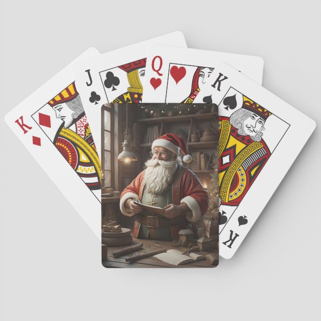 Baraja de Cartas de Navidad Santa Claus (Reverso)