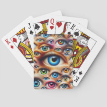 Baraja de Cartas de Ojos Surrealistas Personalizad