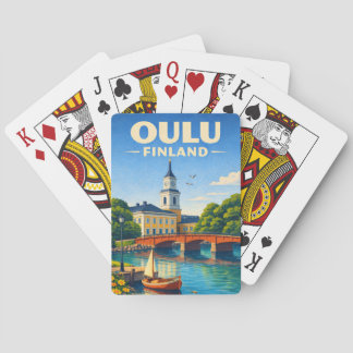 Baraja de Cartas de Oulu Finlandia Arte de Viaje V