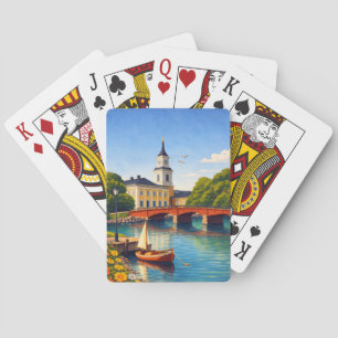Baraja de Cartas de Oulu Finlandia Arte de Viaje V