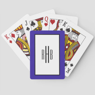 Baraja de Cartas de Poker Monogramadas para Papá