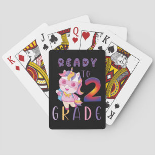 Baraja De Cartas De Vuelta A La Escuela, Listo Para El Segundo Grad