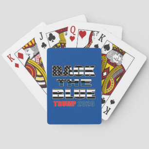 Baraja De Cartas De vuelta a la Trump azul 2020