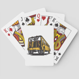 Baraja De Cartas De Vuelta De Un Autobús Escolar