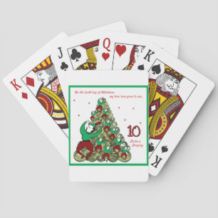 Baraja De Cartas Décimo día de navidad
