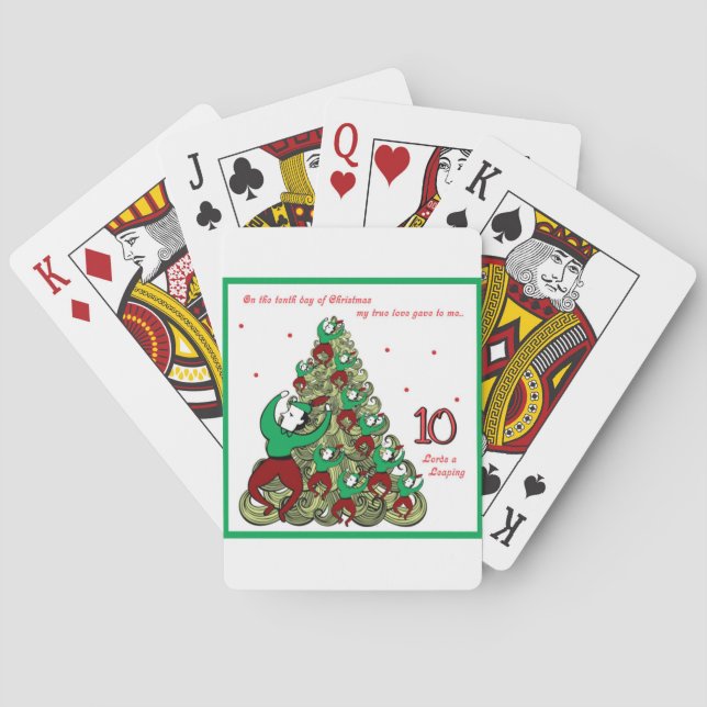 Baraja De Cartas Décimo día de navidad (Reverso)