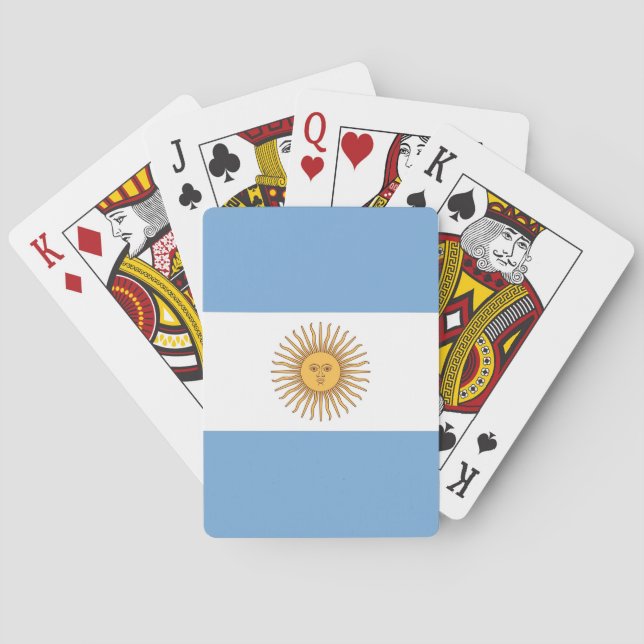 Baraja De Cartas Deck Playing Cards with Flag of Argentina (Reverso)