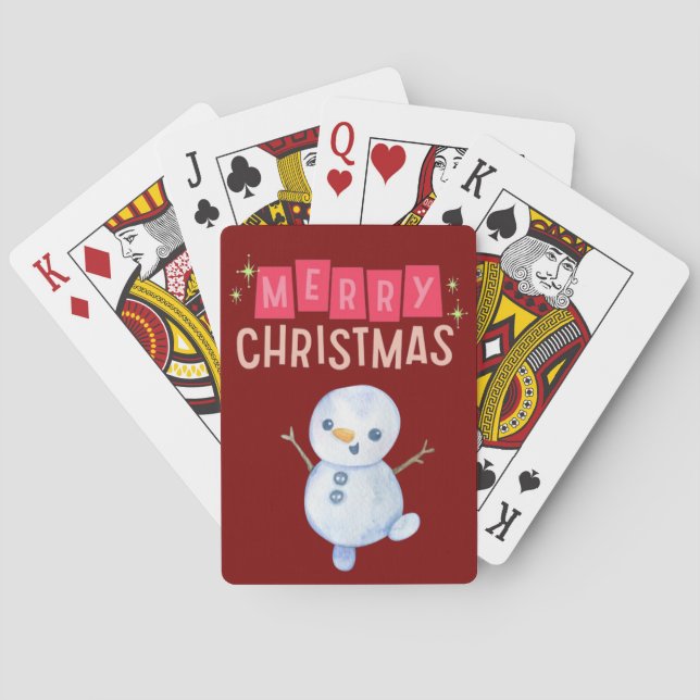 Baraja De Cartas Deck the Halls: Feliz Navidad Alegre" (Reverso)