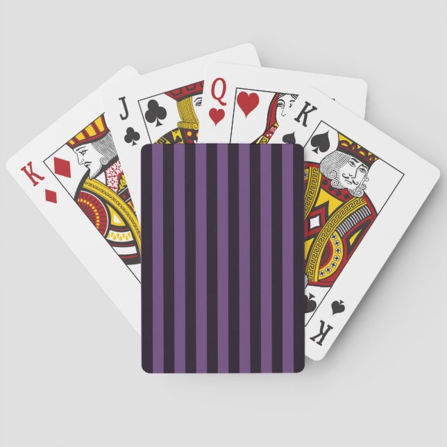 Baraja De Cartas Deco Style Purple Vertical Stripes (Reverso)