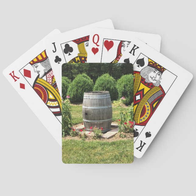 Baraja De Cartas Decoración del Jardín del Barril del Vino, Chateau (Reverso)