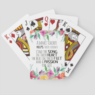 Baraja De Cartas Decoración del profesor de danza Ballet Entrenador