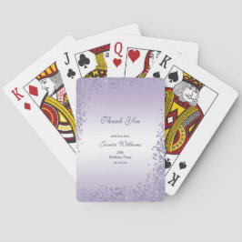 Baraja De Cartas Decoración espumosa morada Purpurina Cumpleaños