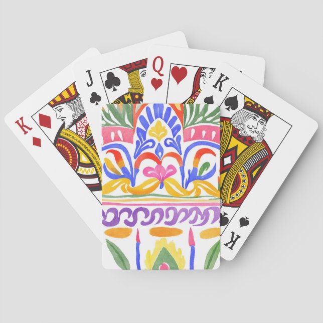 Baraja De Cartas decoración tradicional rumana (Reverso)