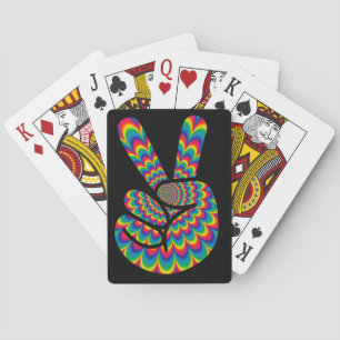 Baraja De Cartas dedos de paz hippie