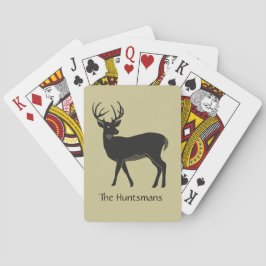 Baraja De Cartas Deer, buck en tarjetas de Navidades negros