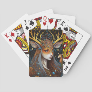 Baraja De Cartas Deer Lady Fantasy Art