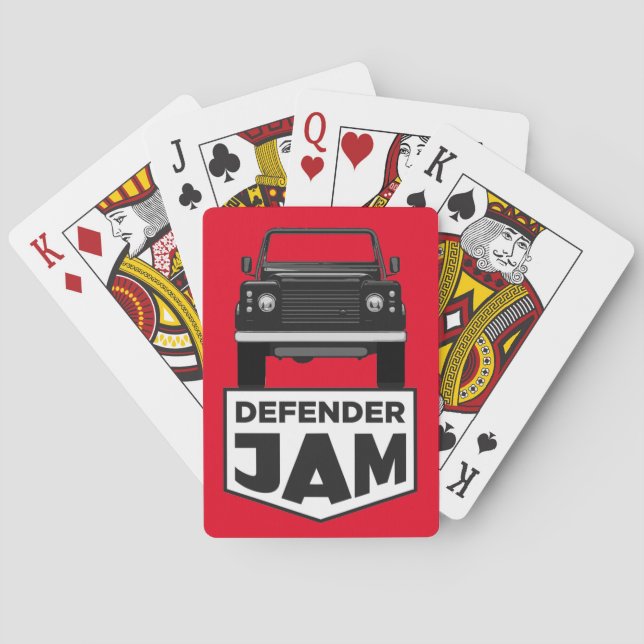BARAJA DE CARTAS DEFENDER JAM (Reverso)