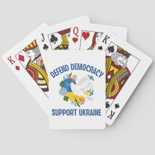 Baraja De Cartas Defender la democracia apoyar a Ucrania Estadounid