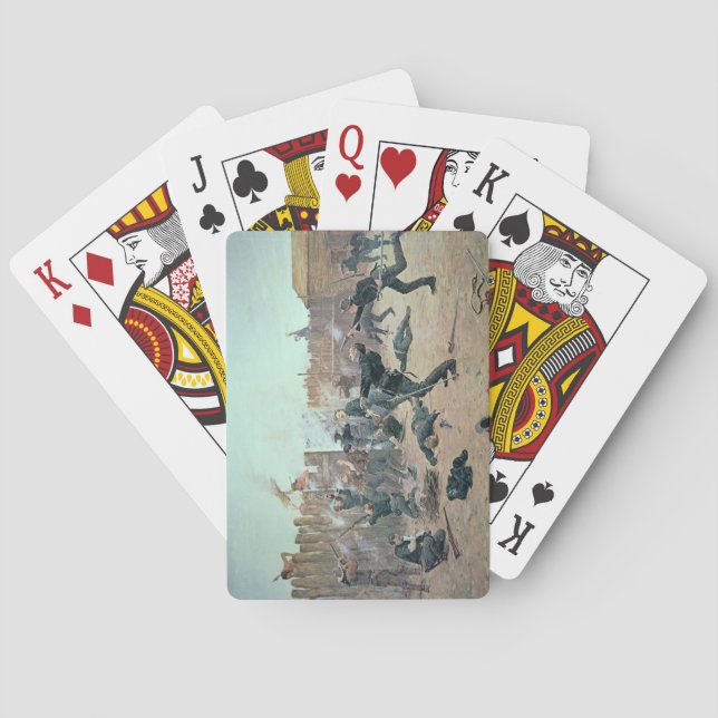 Baraja De Cartas Defensa del fuerte: Los indios atacan una (Reverso)