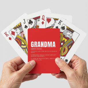 Baraja De Cartas Definición de Abuela Divertida y Sentimental