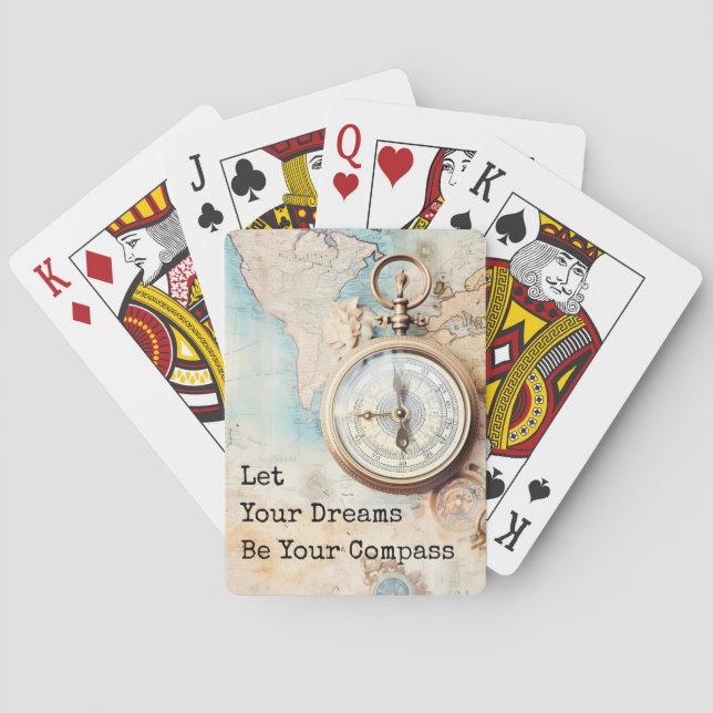 Baraja De Cartas Deja que tus sueños sean tu brújula (Reverso)