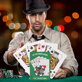 Baraja De Cartas Dejar que los juegos comiencen el diseño del chip 