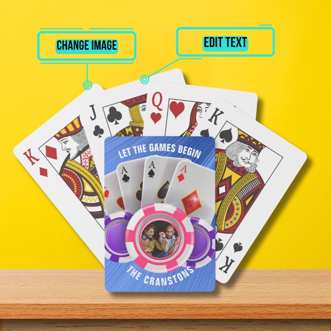 Baraja De Cartas Dejar que los juegos empiecen diseño de póquer (Please enjoy our design and see the others in the collection.)