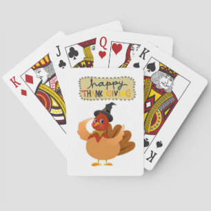 Baraja de Cartas del Día de Acción de Gracias Feli