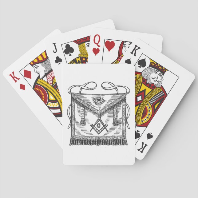 Baraja De Cartas Delantal masónico (Reverso)